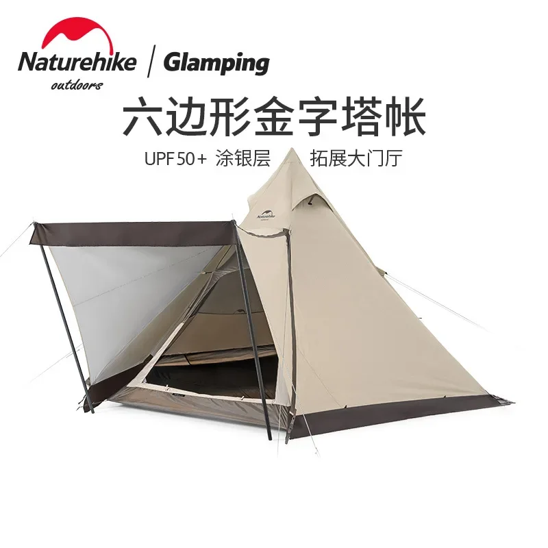 

Naturehike Ranch Hexagonal Outdoor Pyramid Multi-Person Thickened Rainproof Tent NH20ZP013