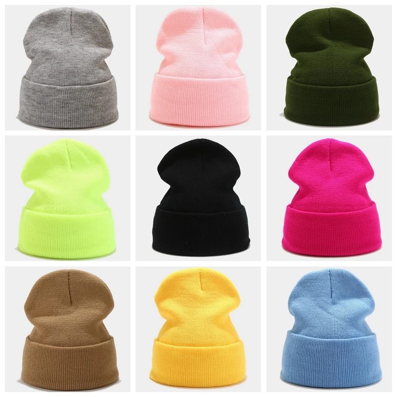 Beanies, Winter Hats For Women Men, Knitted Hat, Solid Cool Hat, Girls Female Male Beanie, Warm Bonnet Cap Hat 2022, Wholesale