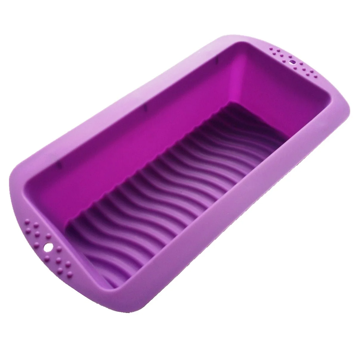 1pc Silicone Bread Loaf Pan, Wavy Pattern Toast Mold, Threaded