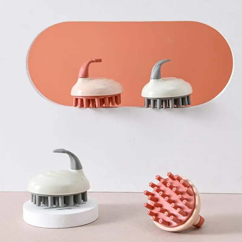 

Силиконовая щетка для мытья и мытья головы, массажер для головы и волос дома, нескользящая, с ручкой, мягкая щетка для ванны