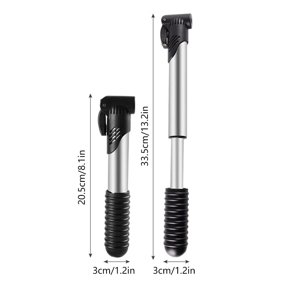 Portable Mini Bike Pump Presta Schrader Dual Valve Conversion