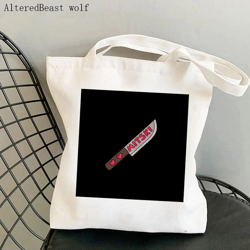 Women Shoulder bag Mitski Rising Sun Cartoon Bag Harajuku Shopping Canvas Shopper Bag girl handbag Tote Shoulder Lady Bag
