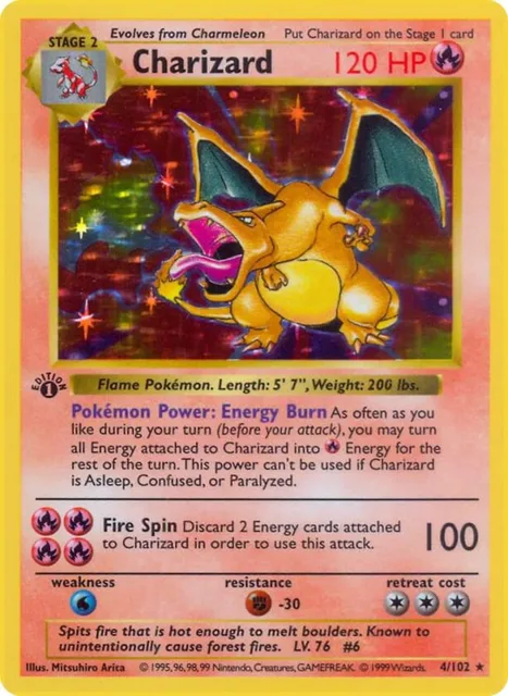 Pokemon Cards PTCG Shadowless Base Set Charizard Venusaur Blastoise Mewtwo Poliwrath Rare Pokemon Cards Collection Bundle Gift 2