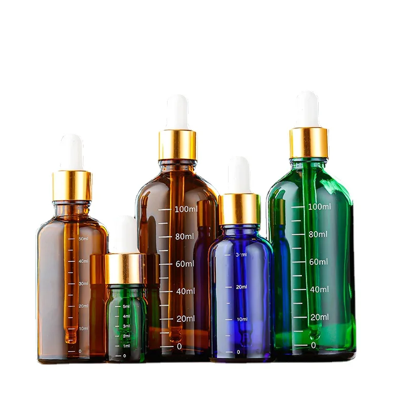 Bouteilles compte-gouttes avec échelle 5ml-50ml, flacon compte-gouttes en verre  ambre, pour liquide d'aromathérapie, Pipette, bouteilles rechargeables de  voyage, 10 pièces - AliExpress