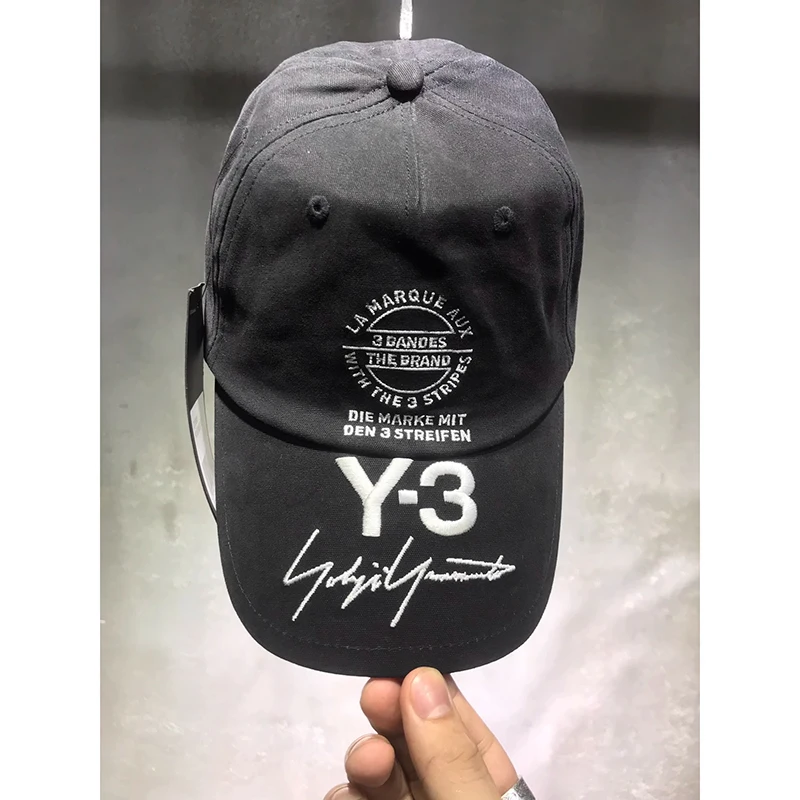 

2024 Y3 Yohji Baseball Cap Ins Trend Embroidered Yamamoto Signature Cap Men's Women's Outdoor Personalized Hat Sunshade Hat