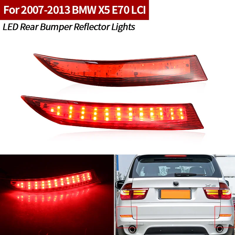 

2 шт., задний отражатель для заднего бампера BMW X5 E70 LCI 2010 2011 2012