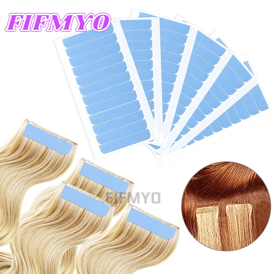 5SheetsHairExtensionTapeTabsDoubleSidedAdhesiveWigTapes