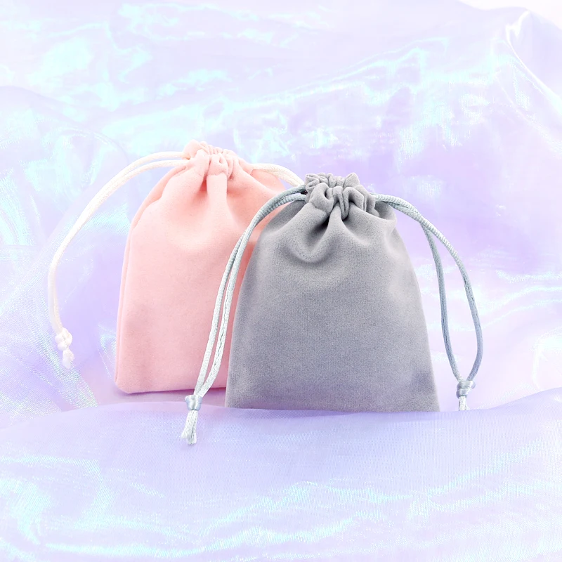 

10pcs Velvet Jewelry Bags Colorful Drawstring Pouches 7x9cm 9x12cm 10x16cm 13x18cm Wedding Favor Gift Packaging Small Bag Custom