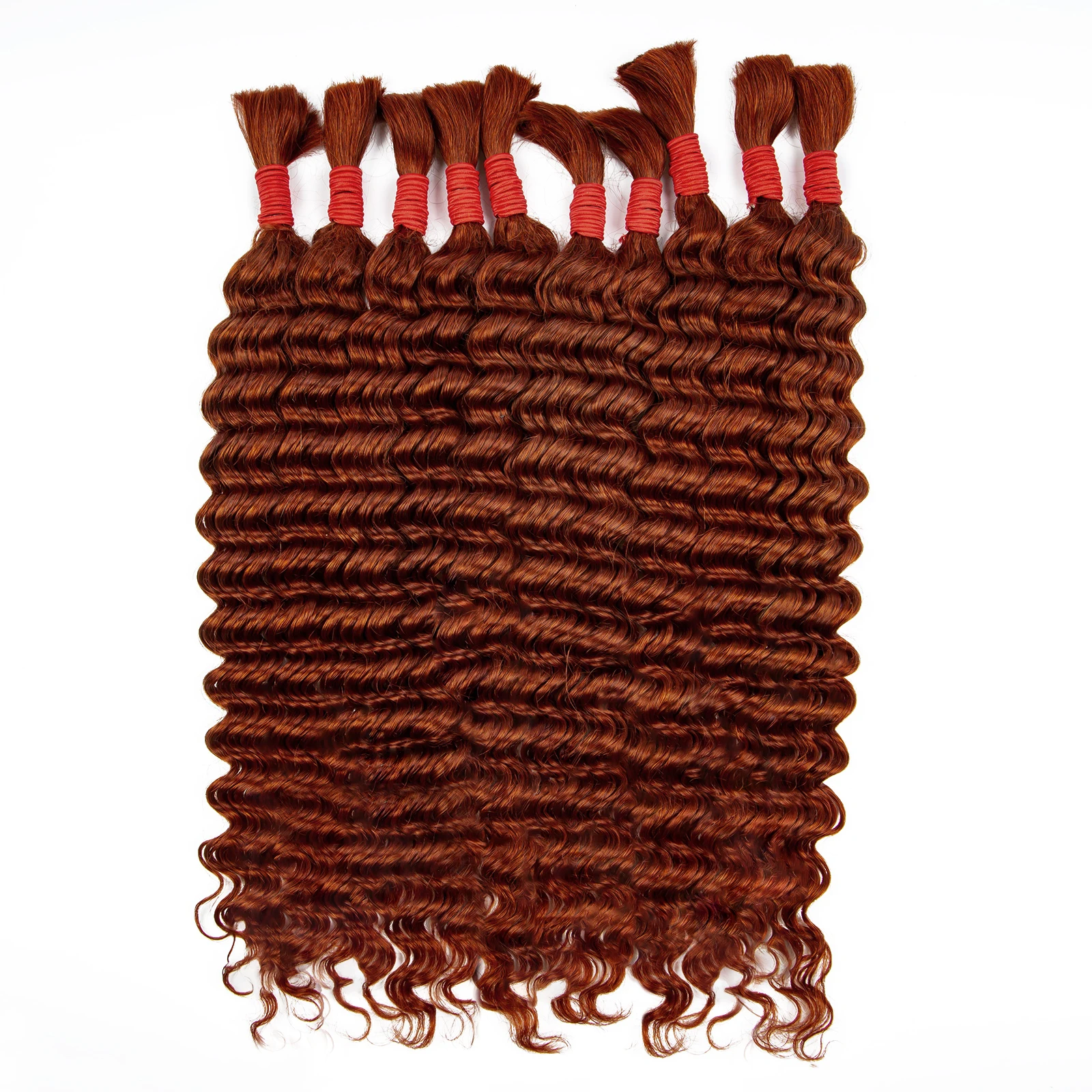 Amoon Colored Curly B​oho Braids Human Hair 27# Deep Water Wave 350# Bulk Hair No Weft Extension for Braiding