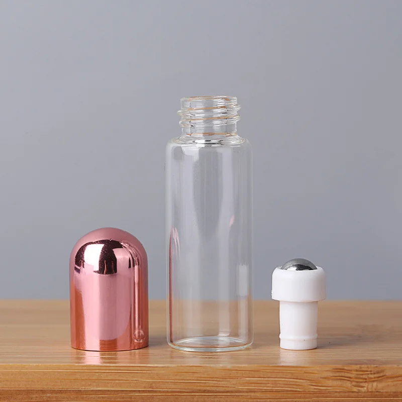 1-10ML Ball Perfume Dispenser Bottle High Grade Portable Essential Oil Glass Bead Bottles Refillable Small Sample Container 3