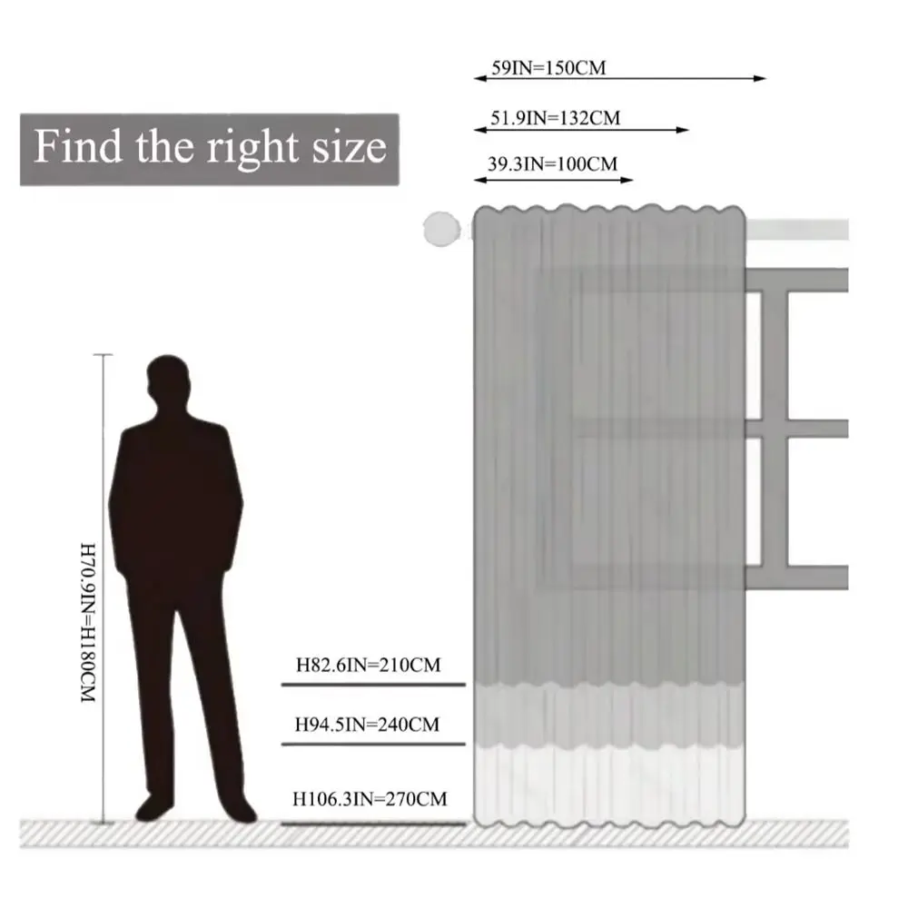 1Pcs Full Blackout Partition Blackout Curtain Polyester Fabric Beige Window Door Curtain High Shading Protection