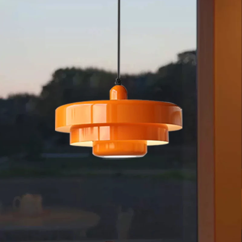 Pendant Light Vintage Orange Home Decoration Hanging Lamp Bedroom Bedside Restaurant Living Rooms LED Mid Century Fixture pendant lights vintage pendant lights pendant lamp rope pendant lamp