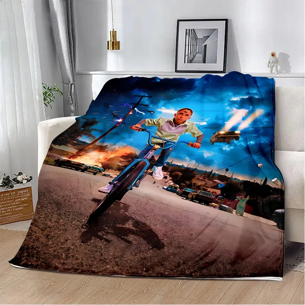 KPOP Bad Bunny Printed Blanket for Bed Sofa and Armchair Picnic Blankets Warm Blanket Comfortable Blanket Home Travel Birthday 6