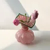Glass Vase Pumpkin Shape Wave Edge Retro European Hand-made Glass Vase Floral Arrangement Accessories Terrarium Flower Vases 3