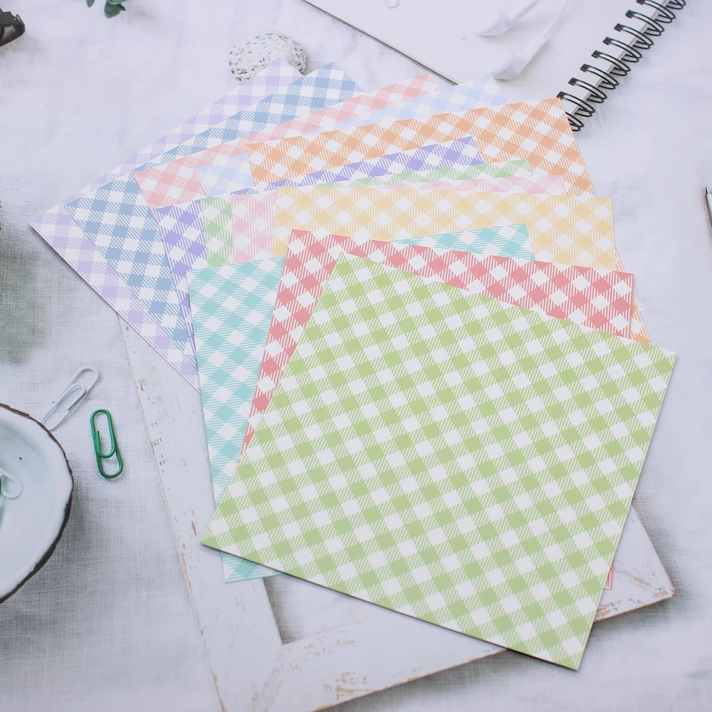 KSCRAFT Gingham Pattern Papercraft & Scrapbooking Kit