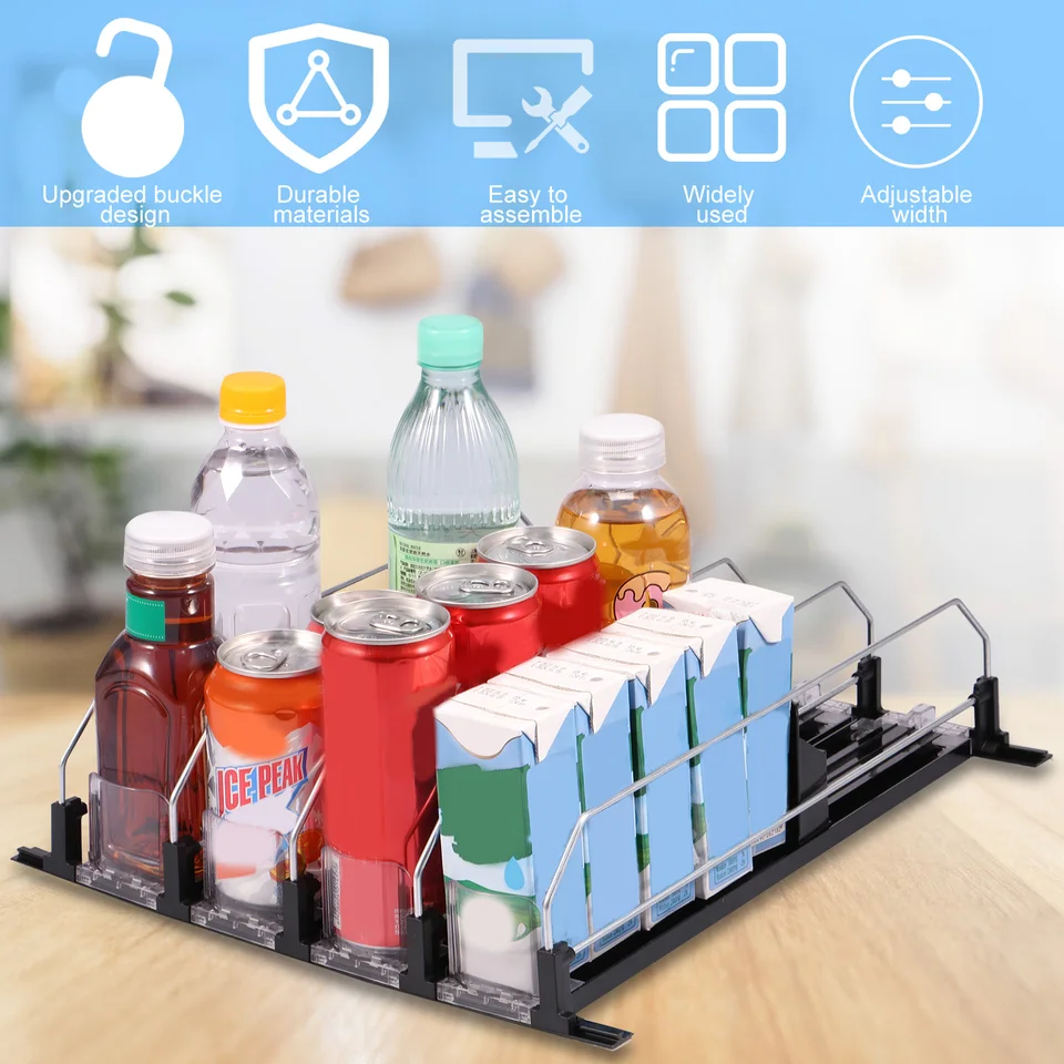 Organizer per bevande per frigorifero, dispenser per lattine di