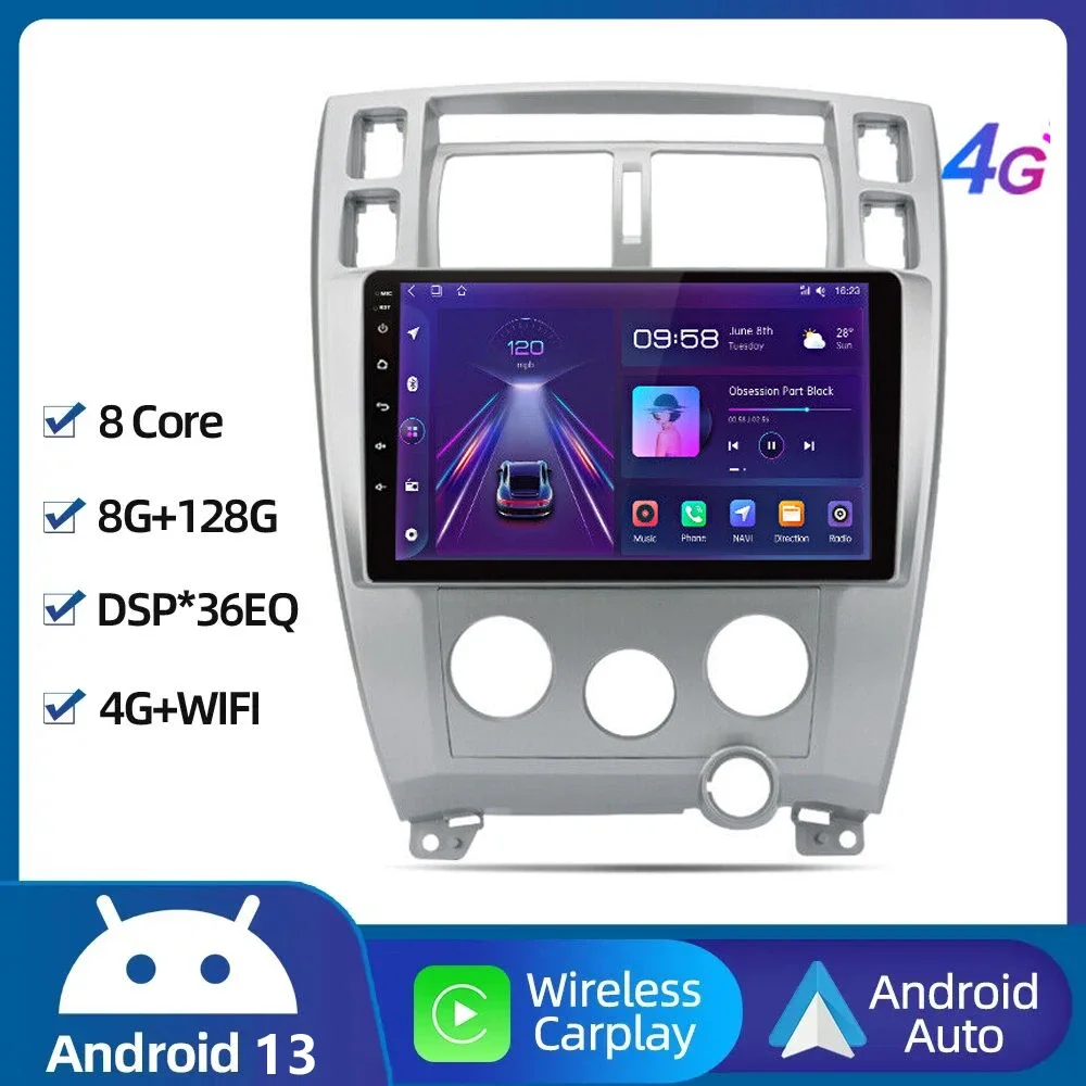 

Автомобильная стереосистема 4G Android для Hyundai Tucson 2004-2009, аудио, радио, мультимедийный видеоплеер, аксессуары для колонок, навигация Carplay