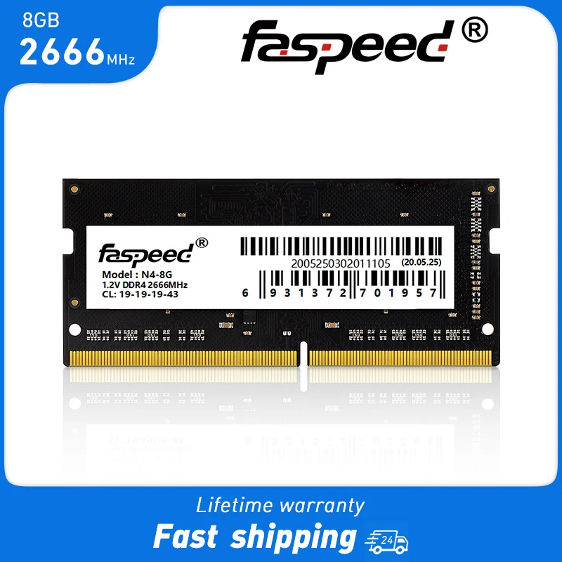 

Faspeed Memoria Ram DDR4 16GB DDR3 4GB 8GB Memory DDR 4 DDR 3 1600MHz 2666MHz PC3 PC4 SO-DIMM Laptop Notebook RAM For Intel AMD