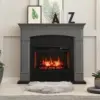Electric Fireplace Insert 26-inch Wide 1400W Recessed and Freestanding Fireplace Heater with Remote Control 3-Level Flame 3
