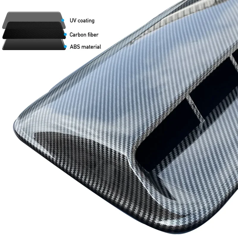 33cm side Hood Air Flow Intake Cover 40cm Hood Scoop Bonnet Vent cover Sticker Car Decorative Universal fit any FLAT Car hood scoop stickers hood scoop car body trim accessories