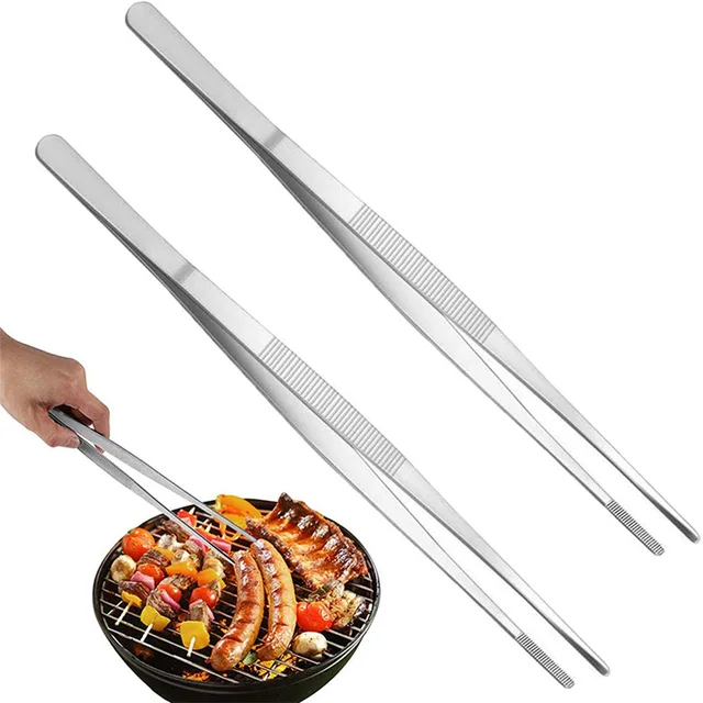1 Db Barbecue Tartozékok Élelmiszer Fogók -Klip Rozsdamentes Acél Churrasco Csipeszek Clip Svédasztalos Étterem Szerszámok Konyhai Eszközök
