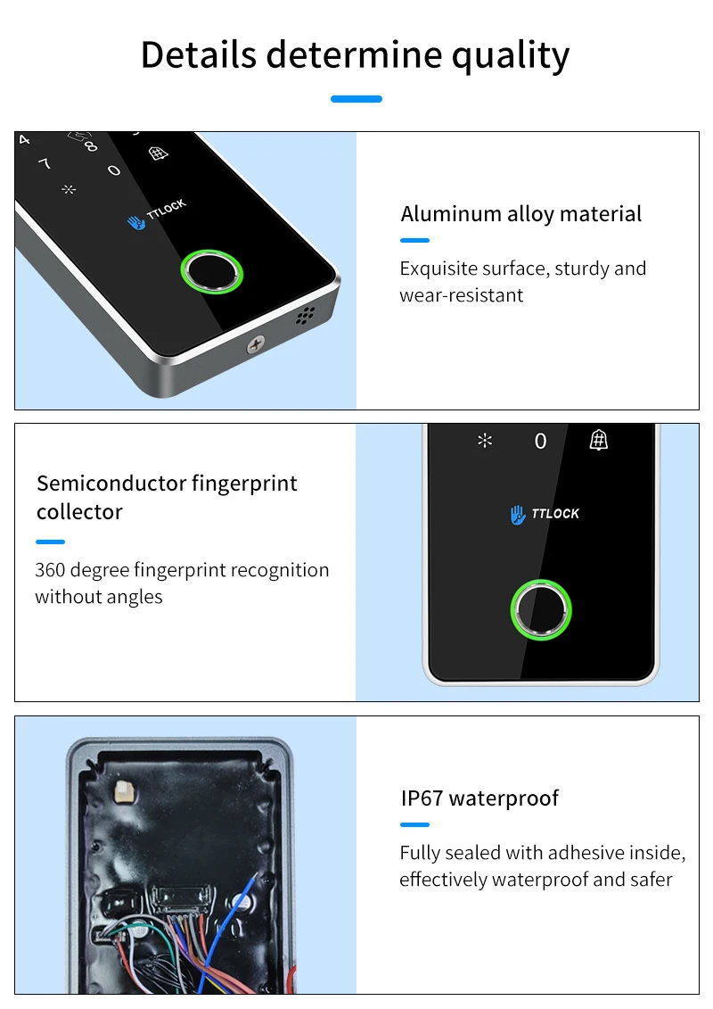 TTLock APP Remote Control Standalone Metal Access Controller Reader Support Fing