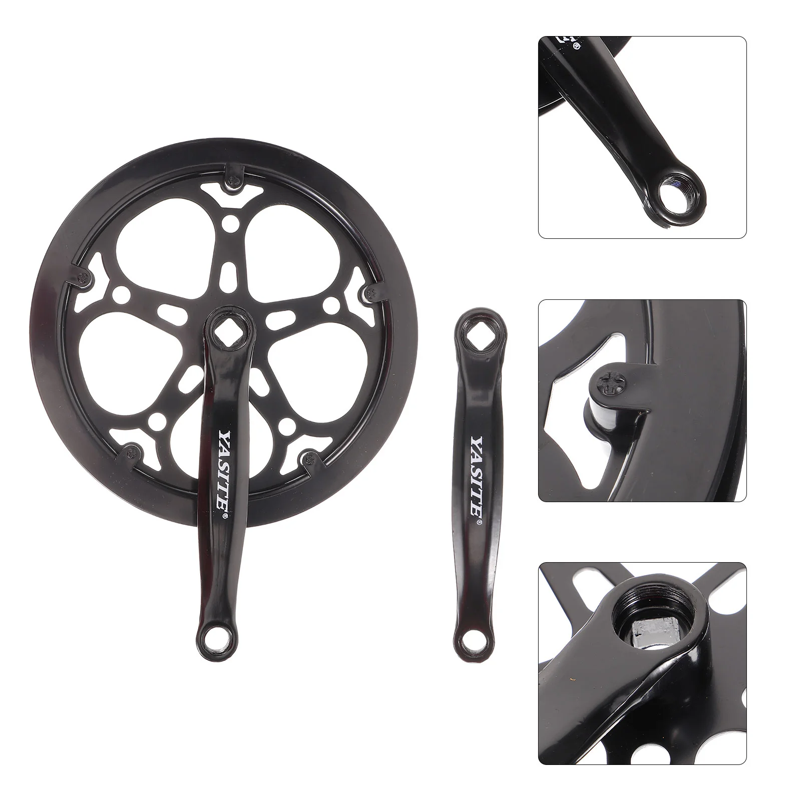 

Bicycle Crankset Bike Replacement Accessories for Mountain Aluminum Sprocket Gear Single Ring Speeds Hollow Bikes