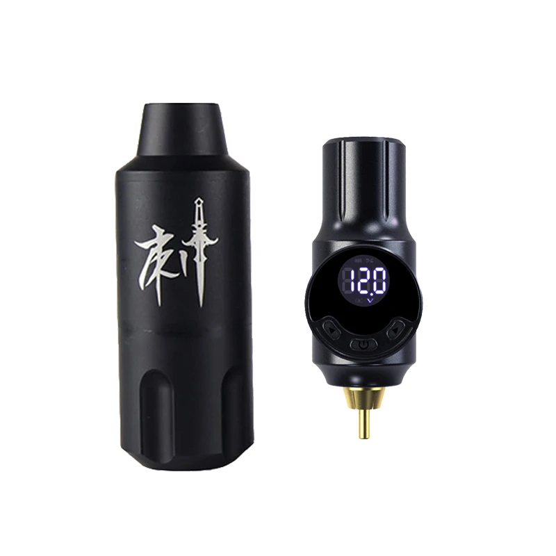Tattoo Kit Rotary Tattoo Machine Set Wireless LCD Digital Power Supply Mini 1500MAH Battery RCA Connector Cord Permanent Makeup