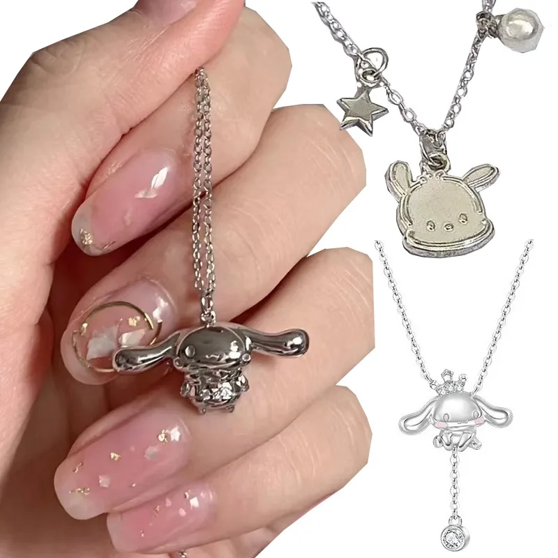 

Ожерелье Kawaii Sanrio почтовый ожерелье Симпатичные ювелирные изделия с животными коричные аксессуары женские ювелирные изделия из мультфильма подарки для девушек