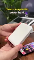 Baseus Mini Magnetic Power Bank Быстрая зарядка 5000 мАч Беспроводное зарядное устройство 20 Вт Проводная быстрая зарядка для iPhone 16 15 Pro Max Samsung