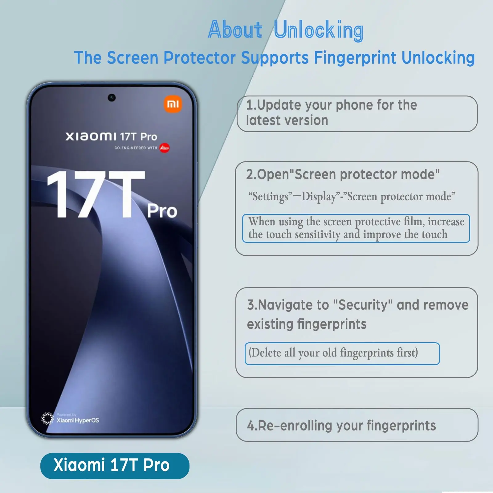 Ultra-Clear Tempered Glass Screen Protector - 6.83 inch, HD, Anti-Scratch, Case Friendly