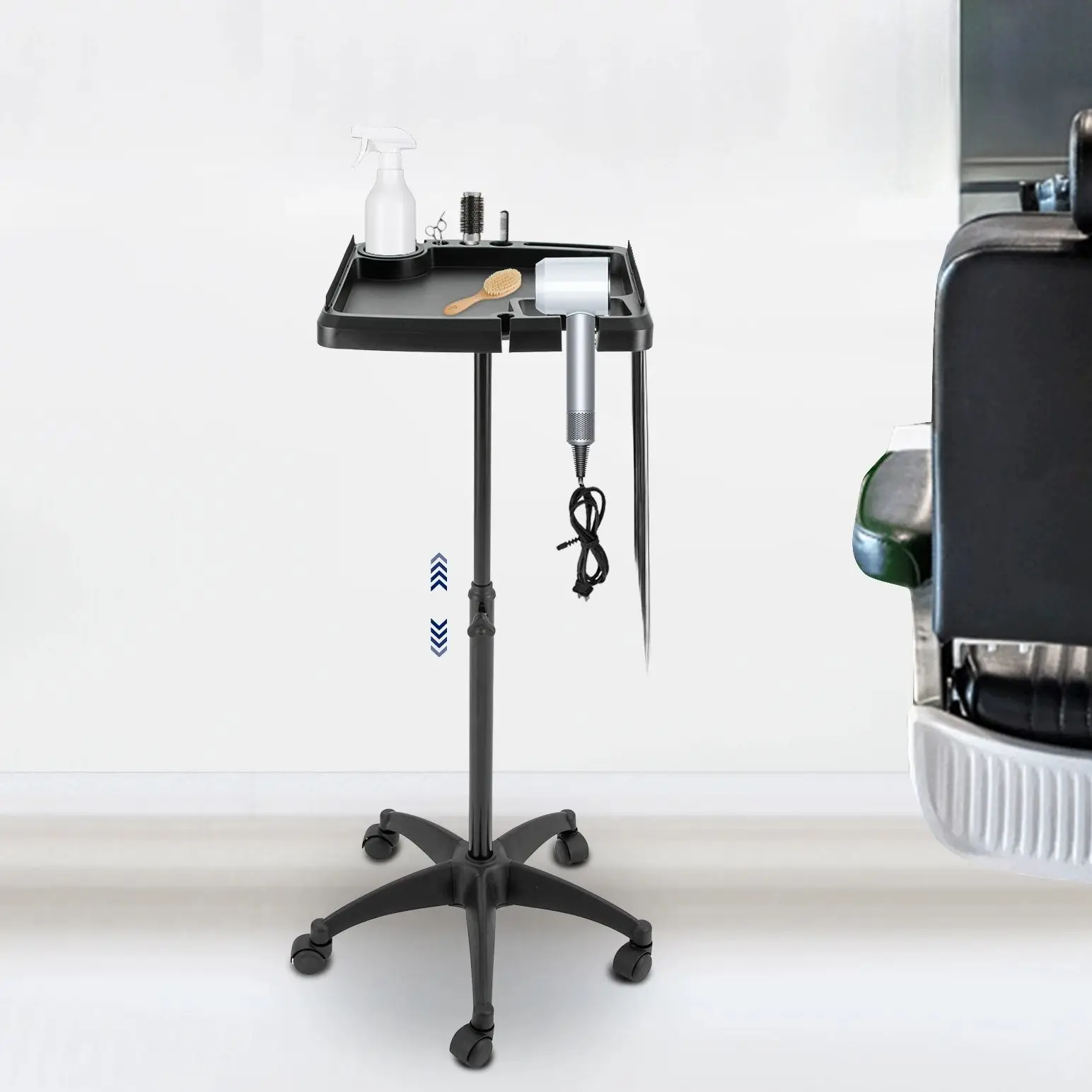 Rolling Salon Tray Cart Hair Extension Tool Tray Cart Movable Hair Extension Salon Furniture