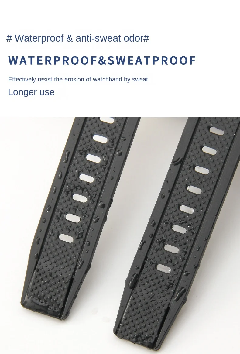 High Quality Silicone Watch Band Straps Men's Waterproof Rubber Sports Wristband  Fits Casio G-SHOCK Connector 14*26mm with tool