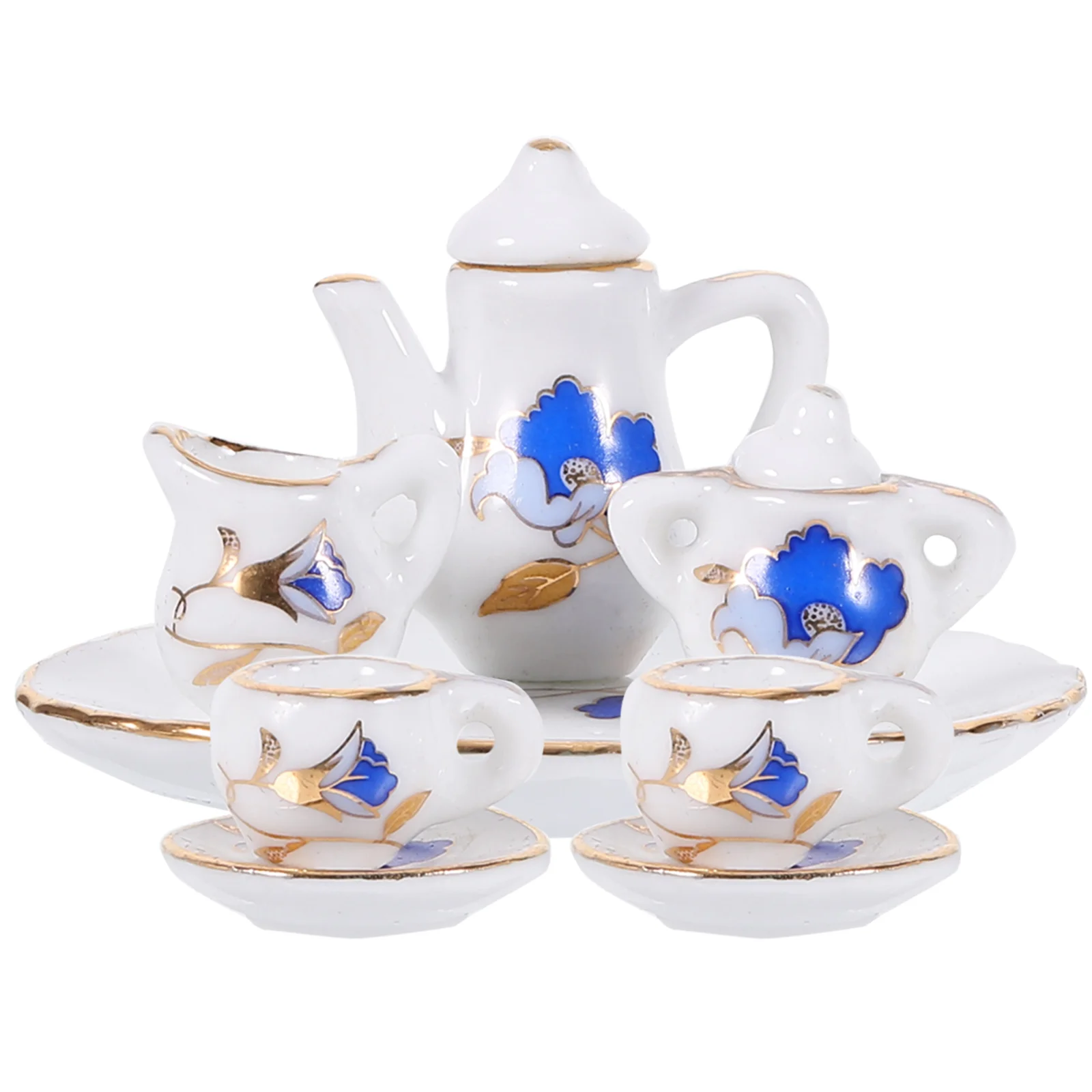 

House Tea Set Ornaments Cup Adornments Miniature Teaware Modeling Ceramics Child Decorations