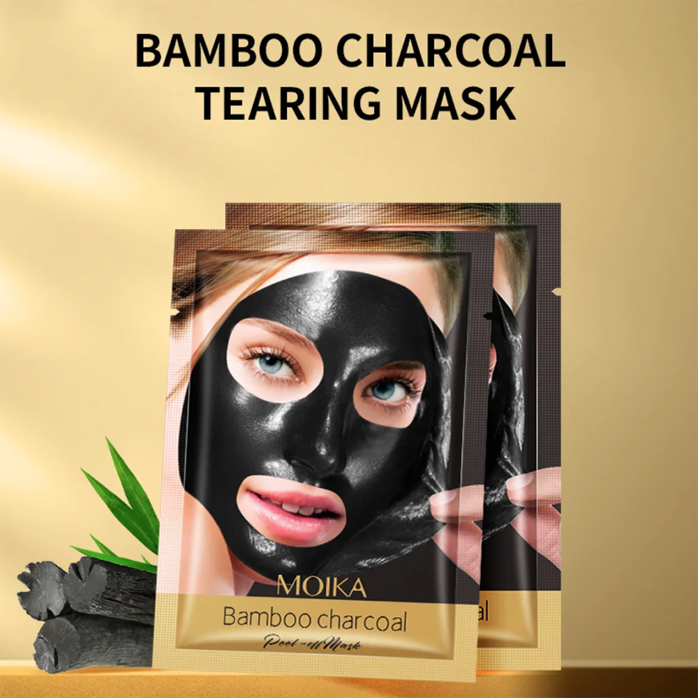 

Bamboo Charcoal Sheet Face Mask Mascara Black Head Remover Point Noirs Limpeza De Pele Maschere Viso Masken Gesicht Maseczki