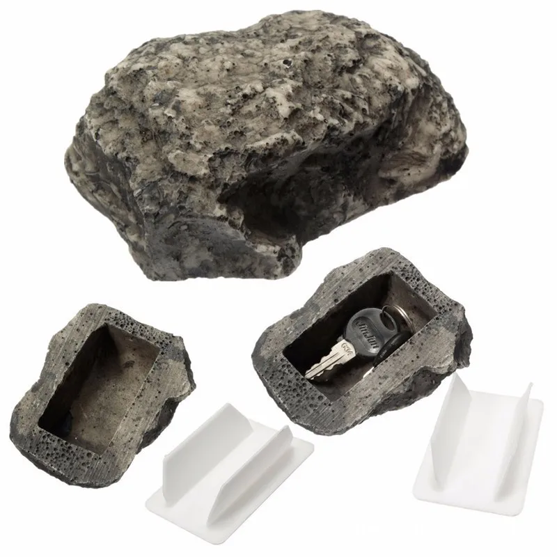

Imitation Stone Hidden Money Key Anti-lost Insurance Gift Resin Garden Rock Box Unique Storage Hider, Fake Secret Simulation, P1