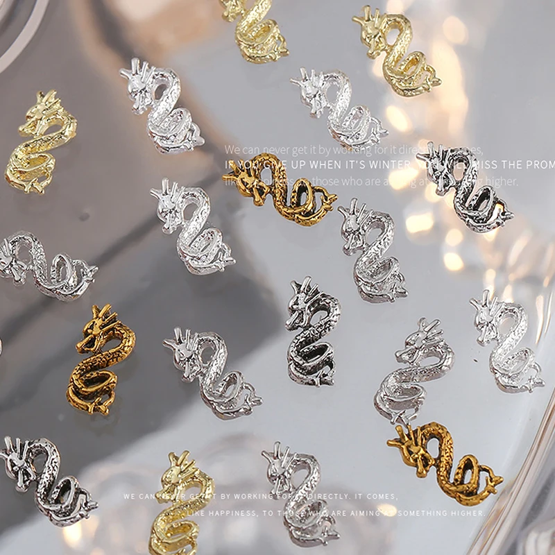 

Новый дизайн ногтей цвет дракона винтажные гальванические аксессуары из металлического сплава ювелирные изделия для ногтей орнамент Orname