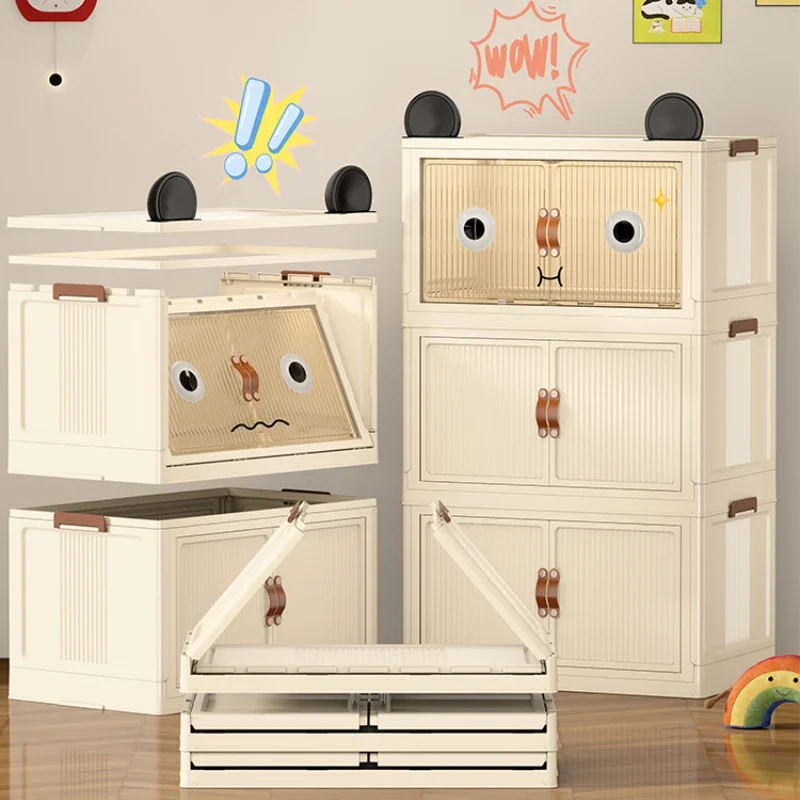 Kids Storage Organizer Children's Wardrobe Toy Wardrobes Sliding Door Closet Closet Clothes Room Child Baby Cabinet Furniture