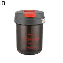 Cute Kids Portable Mini Straw Water Bottle - 300ml Leak - Proof Drinkware (B)