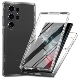Ultra 360° Full Body Transparent Shockproof Protective Case with Double - Sided Clear Cover and Bumper - Galaxy S26 Ultra (Clear)