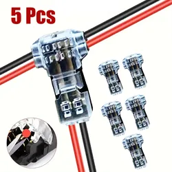 Pack of Snap - In T2 Wire and Cable Connectors - Easy No - Weld Quick Connect Terminals (5Pcs)