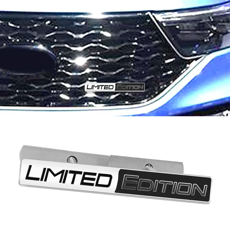Car Styling 3D Metal Limited Edition Logo Car Front Grill Emblem Side Fender Rear Trunk Badge Sticker For Universal Cars Decor
