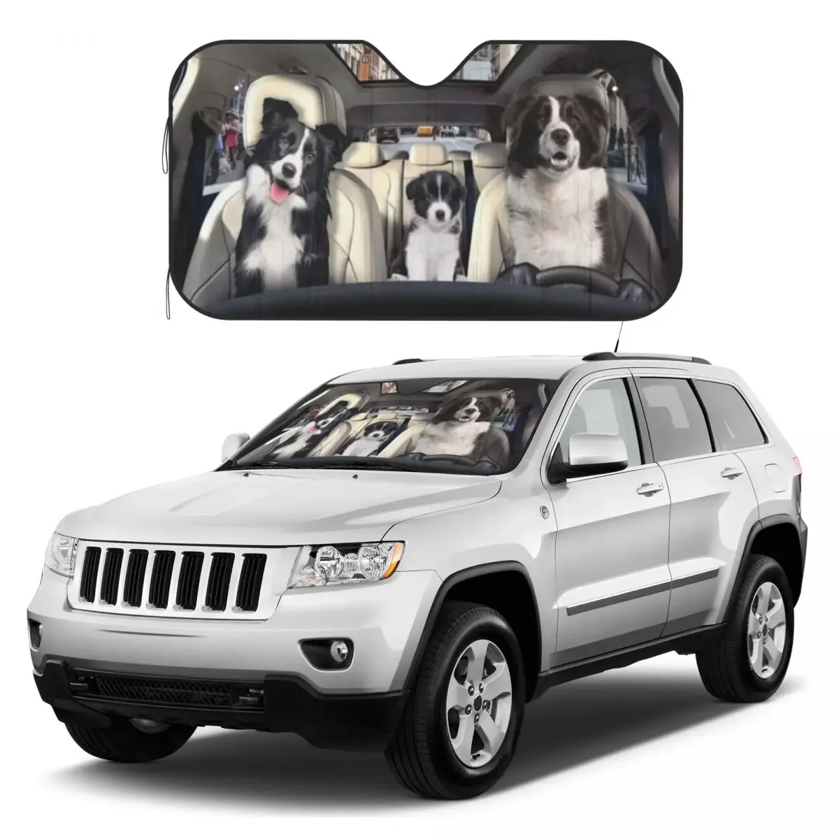 

BORDER COLLIE Sunshades Reflector Anti Uv Custom Car Sunshade Sun Shade