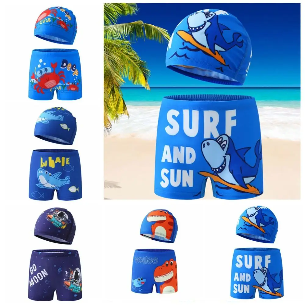 Toddler Beach Swimsuit Euro Boys Swimming Trunks Crab Dinosaur Childrens Swimsuit 1-7Years Cartoon Kids Summer