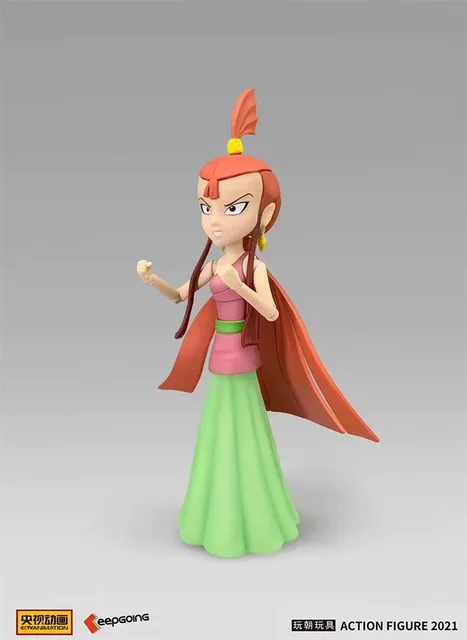 KEEPGOING 리틀 드래곤 걸 액션 피규어: 네자 전설의 용맹한 전사 소장