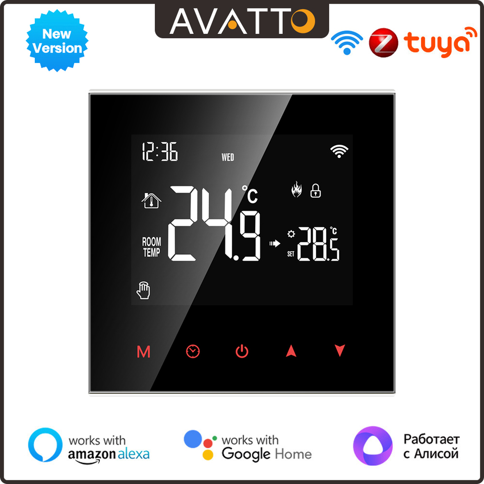 AVATTO Tuya WiFi/ZigBee3.0 Smart Thermostatï¼Electric Floor Heating Water/Gas Boiler Controller For Alexa,Google Home,Alice