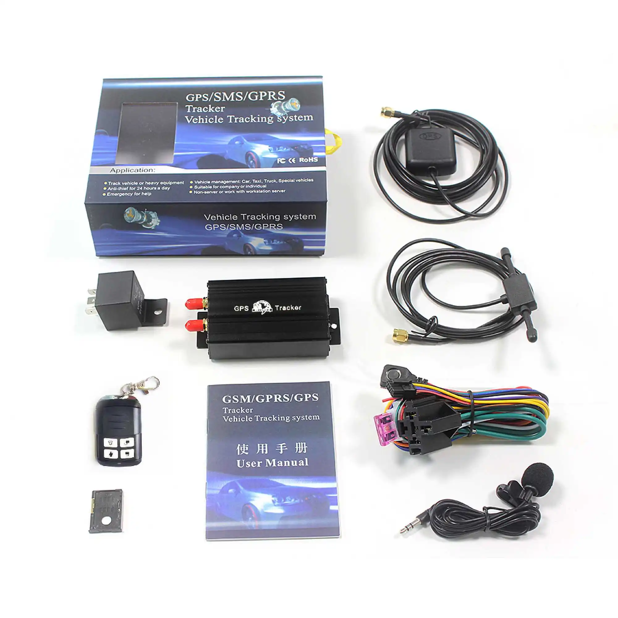 crush hybrid kromatisk Car GPS Tracker TK103B TK103A Car Vehicle SMS/GPS/GSM/GPRS Tracker Realtime Tracking  Device+Remote B2AM - AliExpress
