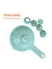 Plastic Wide Mouth Kitchen Funnel with Removable 5 Different Sizes Spout and Filter for Filling Small Bottles, Canning Funnel 6