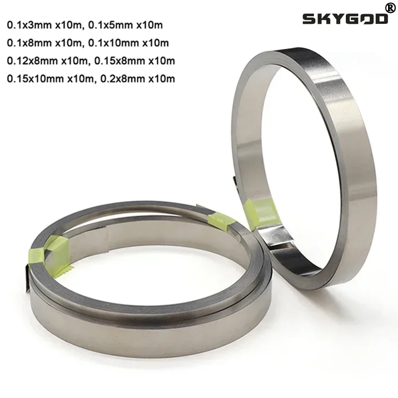 Battery Connector 10m/Roll 18650 Li-ion Battery Nickel Plated Strip Connector 0.1mm 0.12mm 0.15mm 0.2mm Battrey Connector Spot Weld Steel Belt