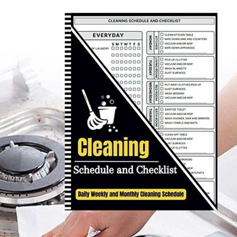 8.5x11.5 Inch Cleaning Schedule And Checklist Chore List for Adults Cleaning Checklist Daily Weekly and Monthly Planner